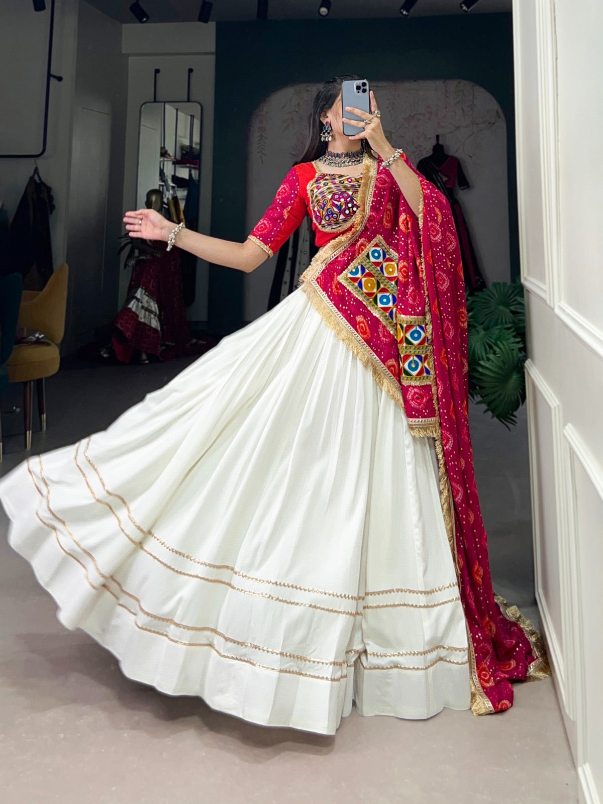 Gamthi Grace Navratri Lehenga Set