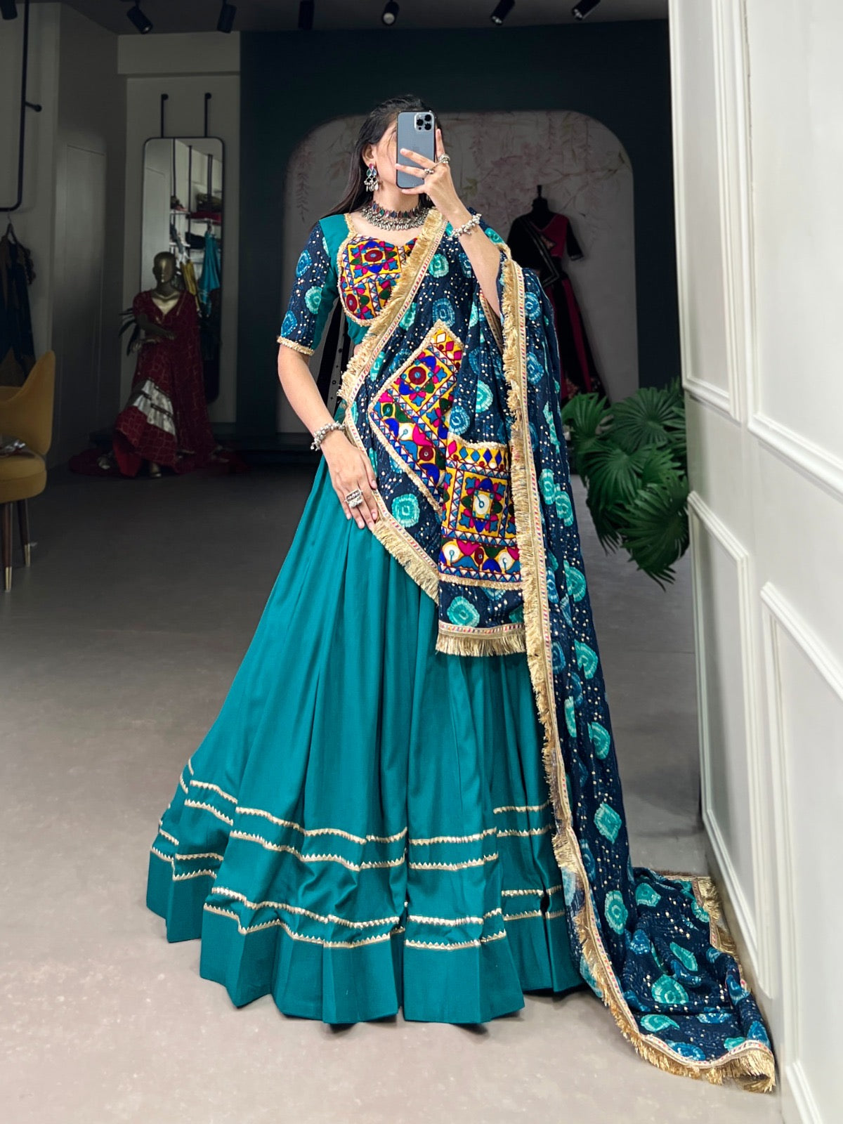 Gamthi Grace Navratri Lehenga Set