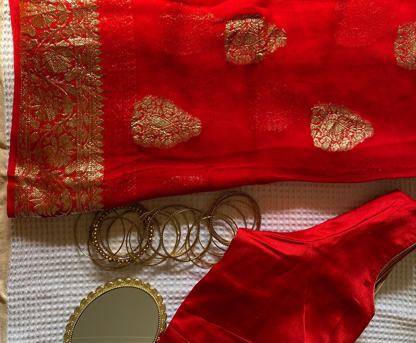 Viscose Georgette Weaving Butta Saree