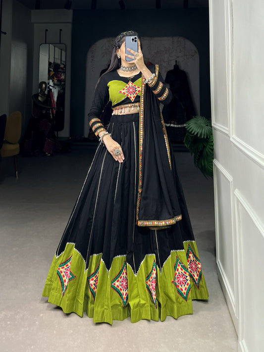 Navratri Gamthi patchwork Lehenga Choli